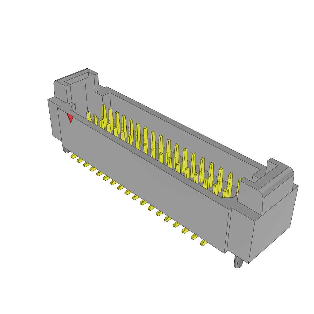 Samtec-T1M-18-GF-DV 连接器插头及 PCB 插座 Conn Shrouded Header (4 Sides) HDR 18 POS 1mm Solder ST SMD T/R