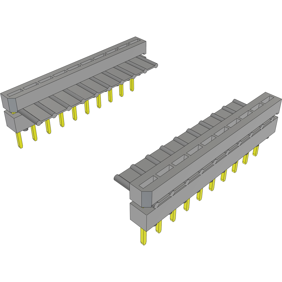Samtec-IDMS-10-D-02.36  Cable Assembly 0.059m 28AWG 2.54mm 10 to 10 POS IDC Connector to IDC Connector M-M Clamshell