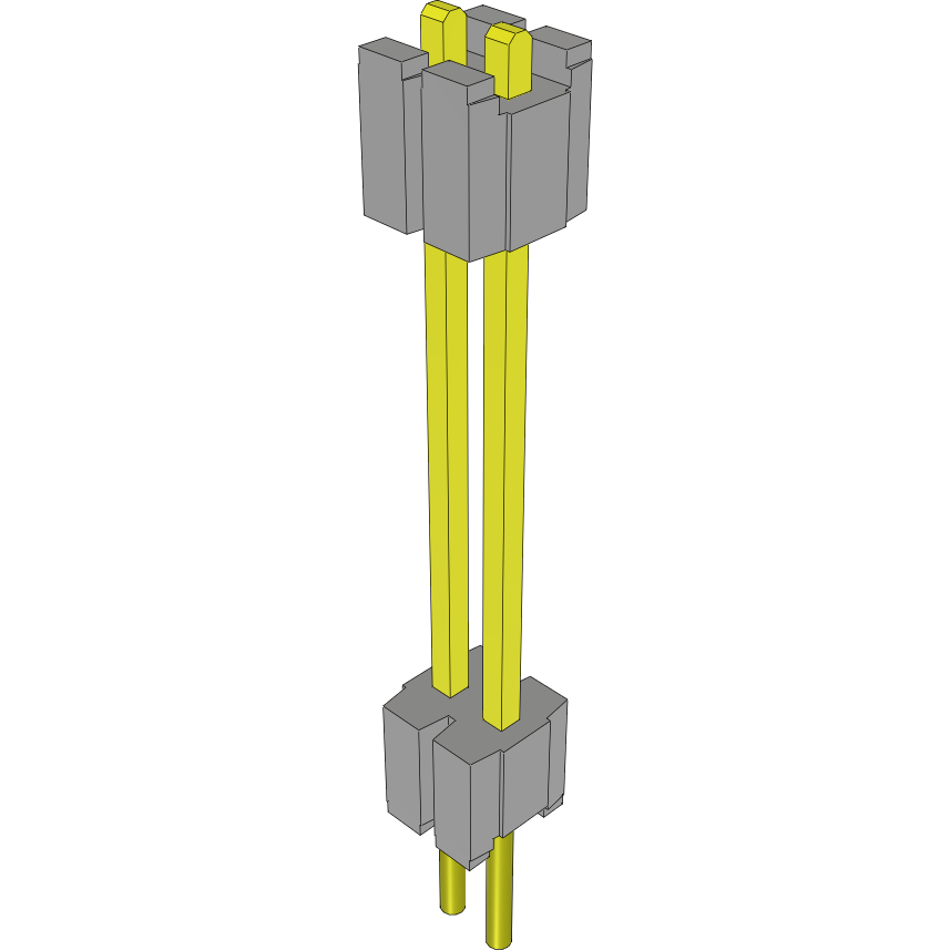 Samtec-DWM-02-58-G-S-570 Connector Headers and PCB Receptacles Conn Board Stacker HDR 2 POS 1.27mm Solder ST Thru-Hole Layer