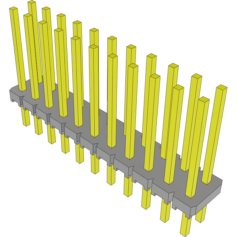 Samtec-MTLW-111-22-G-D-420 Steckverbinderleisten und Leiterplattenbuchsen Conn Unshrouded Header HDR 22 POS 2.54mm Solder ST Thru-Hole Bulk