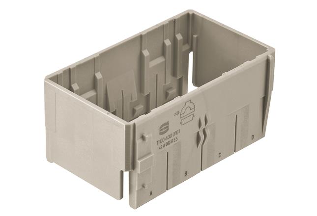 HARTING-11006000101 Accessori per connettori Connector Accessories Adapter Straight Polycarbonate Pebble Gray