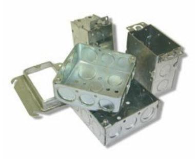 Thomas & Betts-5215112-30R Steckverbinderanschlüsse 4 Inch Pre-Galvanized Steel Square Box, 1-1/2 Deep