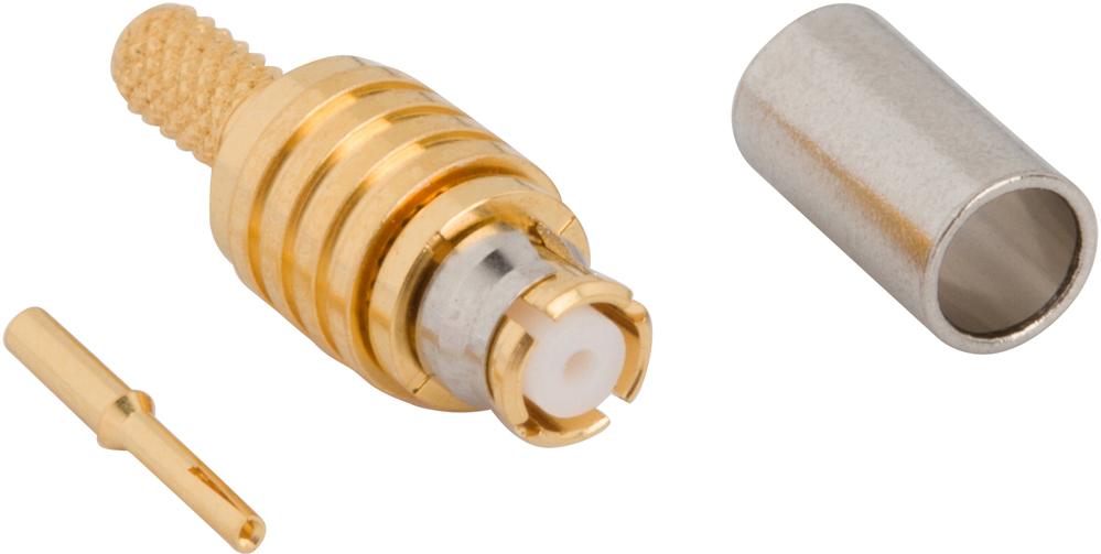 Amphenol RF-SMP-FS-C08-1-R RF-Steckverbinder Conn SMP 0Hz to 6GHz 50Ohm Solder ST Cable Mount PL Gold Bag