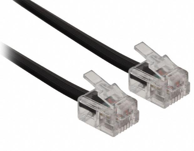 Assmann WSW components, Inc-AT-S-26-6/4/B-7 Andere Kabelbaugruppen Cable Assembly Modular UTP 2.135m 26AWG RJ-11 to RJ-11 6 to 6 POS M-M Bag