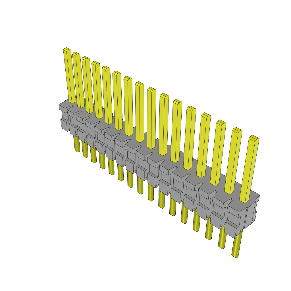 Samtec-TMS-116-52-S-S Piastre connettori e prese PCB Conn Unshrouded Header HDR 16 POS 1.27mm Solder ST Top Entry Thru-Hole Tube