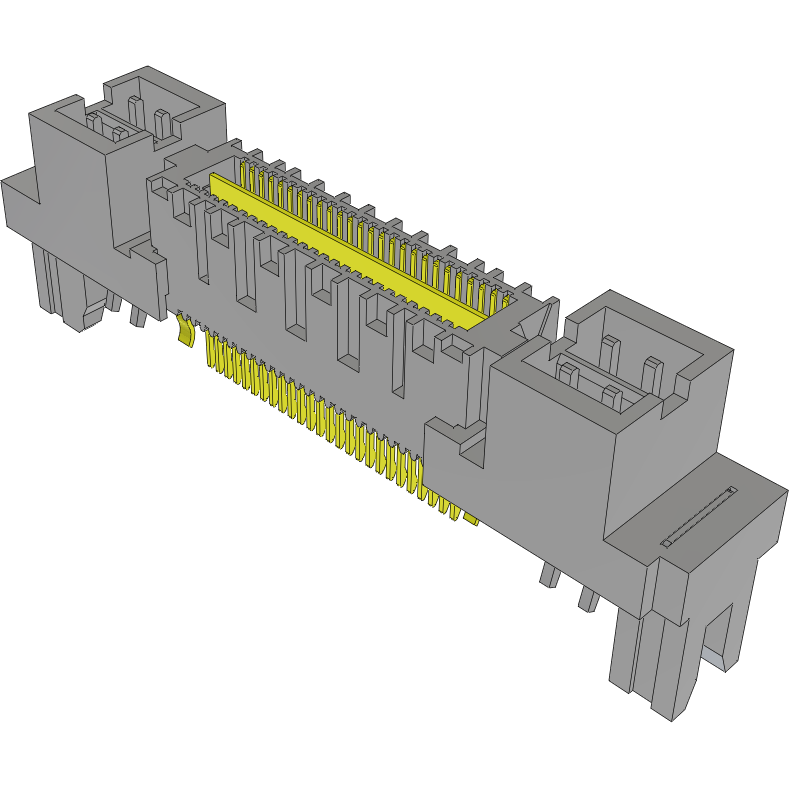 Samtec-QMS-026-01-SL-D-EM2-PC4 Cabezales del conector y receptáculos PCB Conn Micro High Speed Terminal Strip HDR 8Power/52Signal POS 0.635mm Solder ST Edge Mount Tray