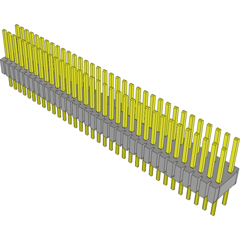 Samtec-HTMS-134-52-G-D Steckverbinderleisten und Leiterplattenbuchsen Conn Unshrouded Header HDR 68 POS 1.27mm Solder ST Top Entry Thru-Hole Tube