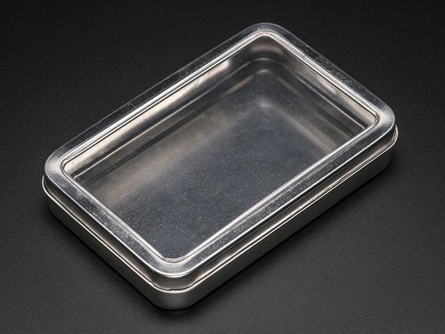 Adafruit Industries-1471 箱、罩及架 Clear Large Tin Enclosure
