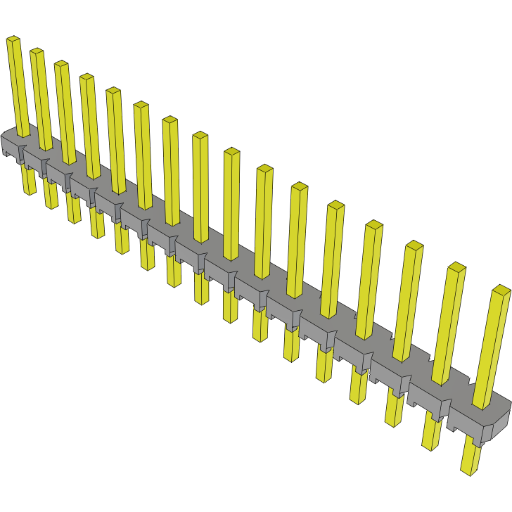 Samtec-MTLW-116-24-S-S-290 Steckverbinderleisten und Leiterplattenbuchsen Conn Unshrouded Header HDR 16 POS 2.54mm Solder ST Top Entry Thru-Hole Bulk