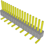 Conn Unshrouded Header HDR 18 POS 1.27mm Solder ST Top Entry SMD Tube