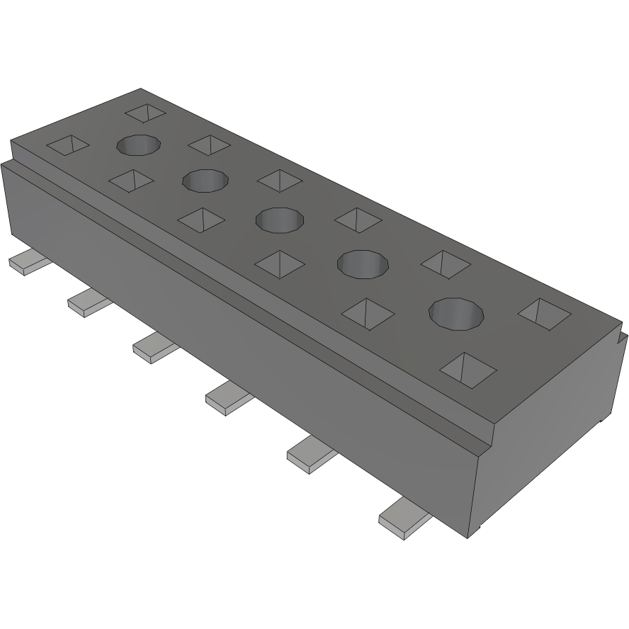 Samtec-CLT-106-02-S-D-A Steckverbinderleisten und Leiterplattenbuchsen Conn Socket Strip SKT 12 POS 2mm Solder ST Top Entry SMD TIGER CLAW™ Tube