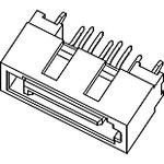 Conn SATA PL 7 POS 1.27mm Solder ST SMD 7 Terminal 1 Port Tray