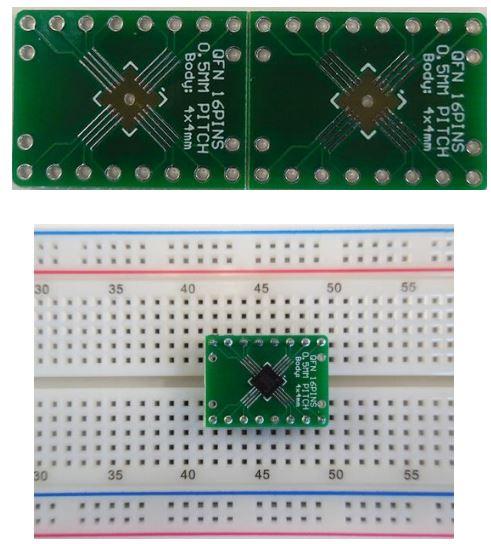 SchmartBoard-204-0026-01 Kit e strumenti di sviluppo Two 0.5 Pitch 16 Pin Adapter Board