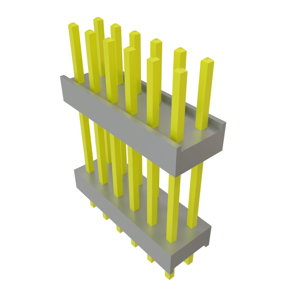 Samtec-DW-06-10-T-D-530 Embases de raccordement et réceptacles PCB Conn Board Stacker HDR 12 POS 2.54mm Solder ST Top Entry Thru-Hole Bulk