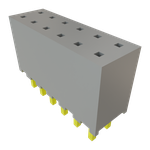 Samtec-SQT-106-01-L-D Steckverbinderleisten und Leiterplattenbuchsen Conn Socket Strip SKT 12 POS 2mm Solder ST Top Entry Thru-Hole Tube