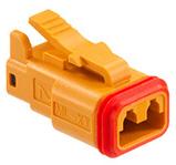 Molex-0934453208 Connector Discrete Wire Housing Conn Housing PL 4 POS Crimp ST Cable Mount Orange ML-XT™ Bag