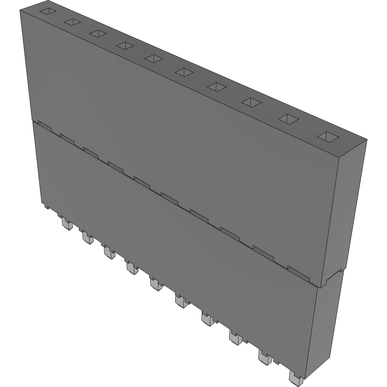 Samtec-ESW-110-33-T-S Cabezales del conector y receptáculos PCB Conn Elevated Socket SKT 10 POS 2.54mm Solder ST Top Entry Thru-Hole Tube