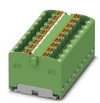PHOENIX CONTACT-3002773 Bloques terminales del conector Conn Distribution Terminal Block 18 POS Spring Clamp DIN Rail/Panel Mount 17.5A