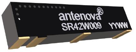 Antenova-SR42W009 天线  Antenna Dual Band -2.2dBi Gain 2500MHz/5840MHz 4-Pin SMD T/R