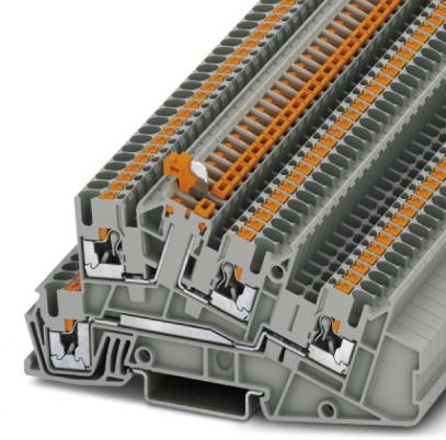 PHOENIX CONTACT-3213958 Steckverbinder, Klemmenblöcke Conn Installation Level Terminal Block 4 POS Spring Cage T DIN Rail 24A