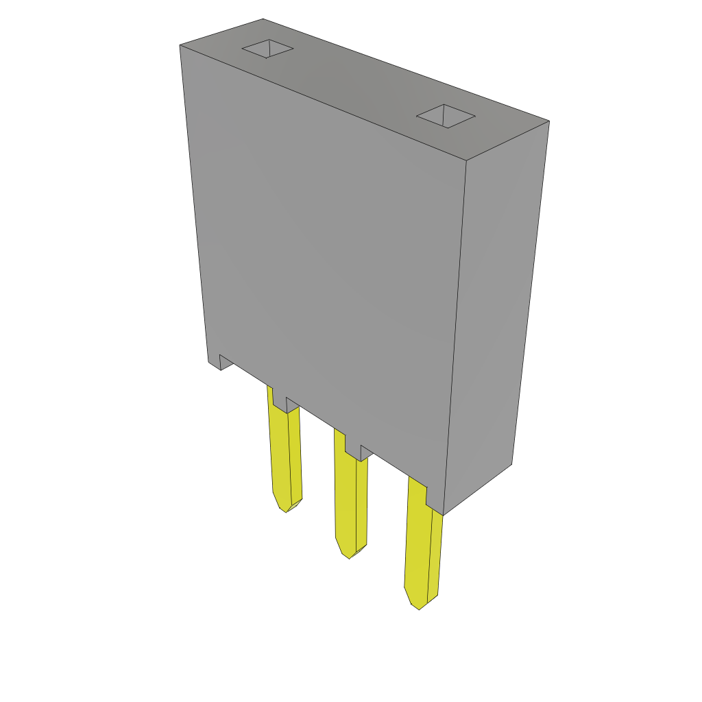 Samtec-SSW-103-02-G-S-002 连接器插头及 PCB 插座 Conn Socket Strip SKT 3 POS 2.54mm Solder ST Top Entry Thru-Hole Bulk