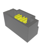 Conn Dual Blade Power Header HDR 2Power POS 2mm Solder RA Side Entry Thru-Hole PowerStrip™ T/R