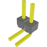 Conn Unshrouded Header HDR 2 POS 2.54mm Solder RA Side Entry Thru-Hole Bulk