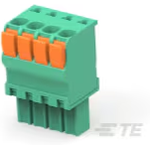 Conn Terminal Block F 4 POS 3.5mm Push-In Spring ST Cable Mount 11A/Contact Box