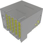 Conn Backplane RCP 80 POS 2mm Press Fit RA Thru-Hole Tray