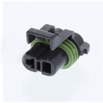 Conn Housing F 2 POS Crimp Cable Mount Blue