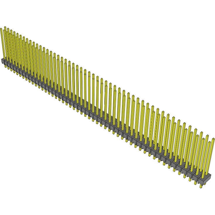 Samtec-TSW-150-18-L-D Cabezales del conector y receptáculos PCB Conn Unshrouded Header HDR 100 POS 2.54mm Solder ST Top Entry Thru-Hole Bulk