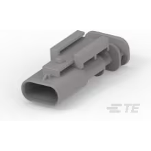 TE Connectivity-2-1703494-1 Connector Discrete Wire Housing Conn Housing PL 3 POS 4mm Crimp ST Cable Mount Gray Box