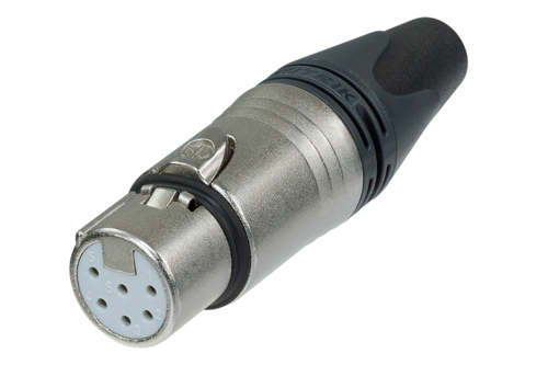 Neutrik Group-NC6FSXX Steckverbinder für Audio und Video Conn XLR Connector F 6 POS Solder ST Cable Mount 6 Terminal 1 Port