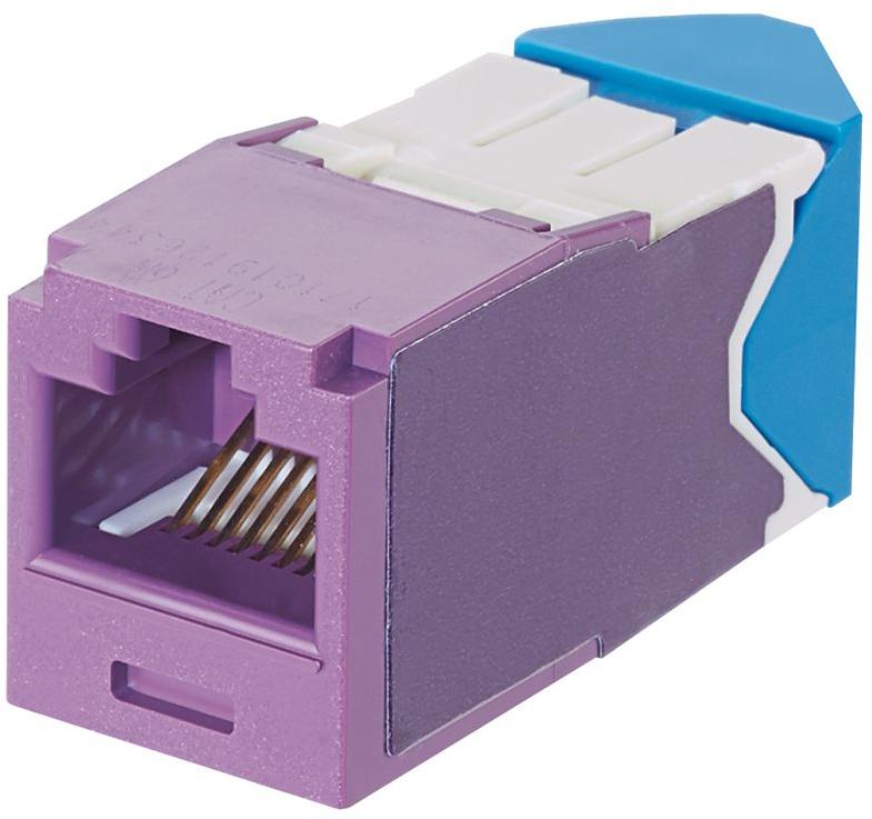 Panduit-CJLR6X88TGVL-24 Connector Telephone and Telecom Conn Modular Jack F 8 POS Crimp ST Cable Mount 8 Terminal 1 Port Cat 6a Bulk