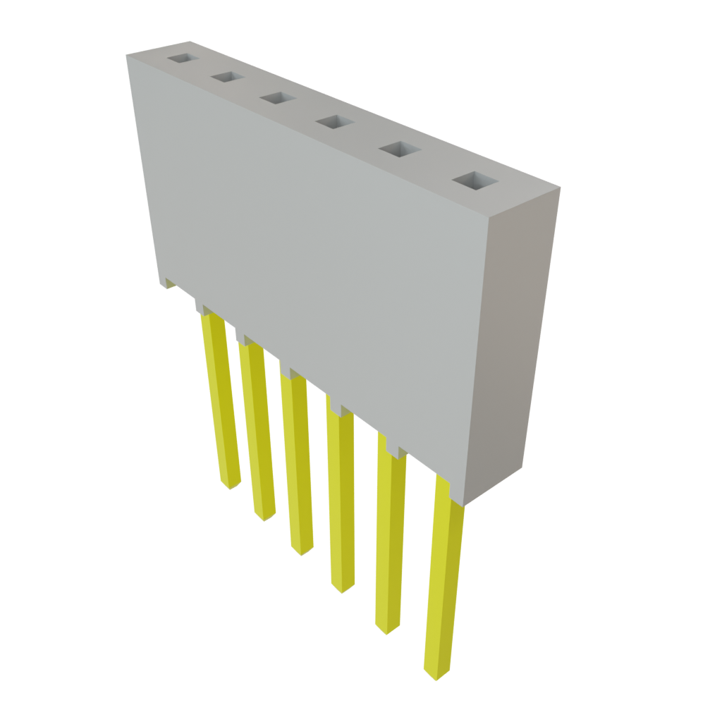 Samtec-SSQ-106-23-F-S Steckverbinderleisten und Leiterplattenbuchsen Conn Socket Strip SKT 6 POS 2.54mm Solder ST Top Entry Thru-Hole Bulk