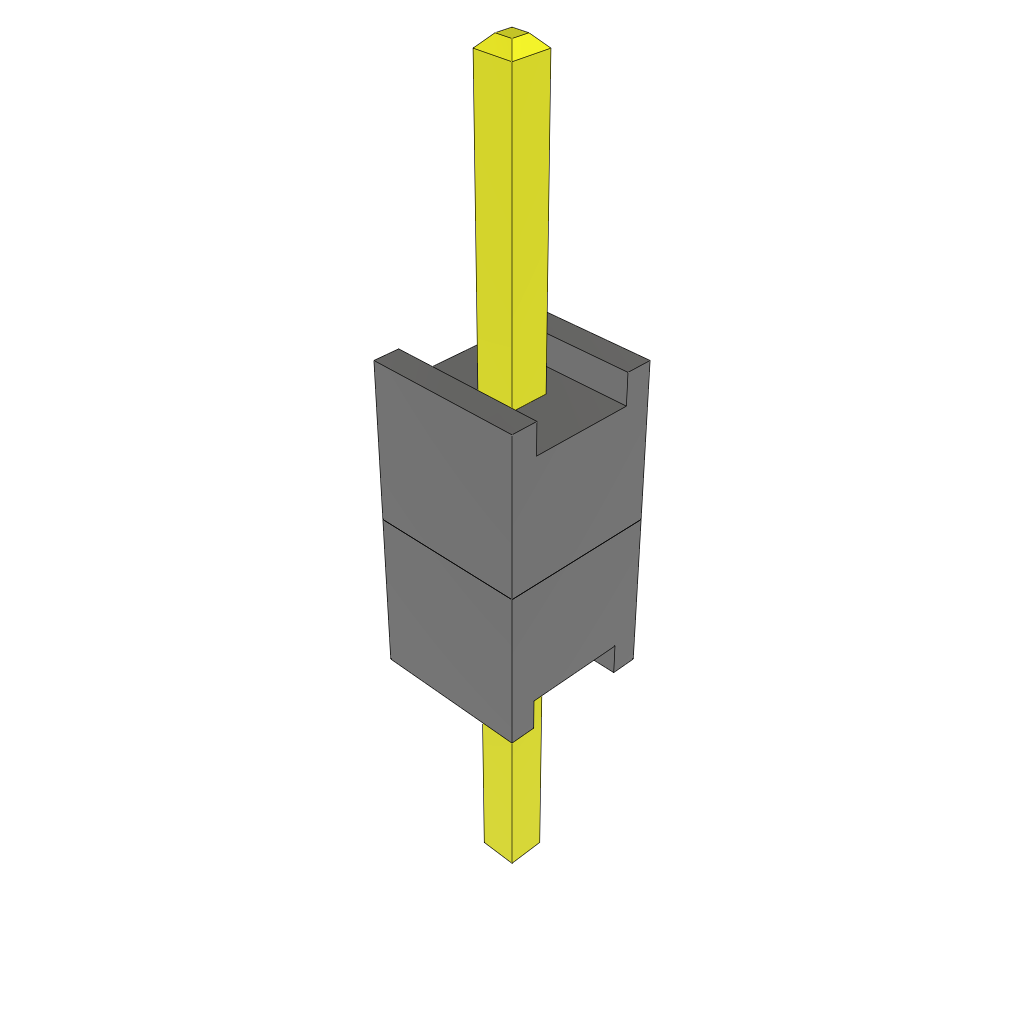 Samtec-ZW-01-08-T-S-200-160 Connector Headers and PCB Receptacles Conn Board Stacker HDR 1 POS Solder ST Top Entry Thru-Hole Bulk
