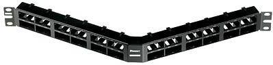 Panduit-CPPA48HDWBLY Accessoires de raccordement Patch Panel 48 Port, Modular Angled HD, Black