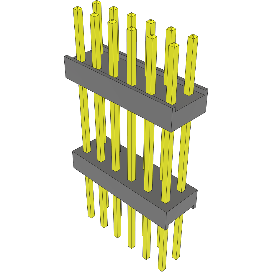 Samtec-EW-06-20-G-D-590 Connector Headers and PCB Receptacles Conn Board Stacker HDR 12 POS 2.54mm Solder ST Top Entry Thru-Hole Bulk