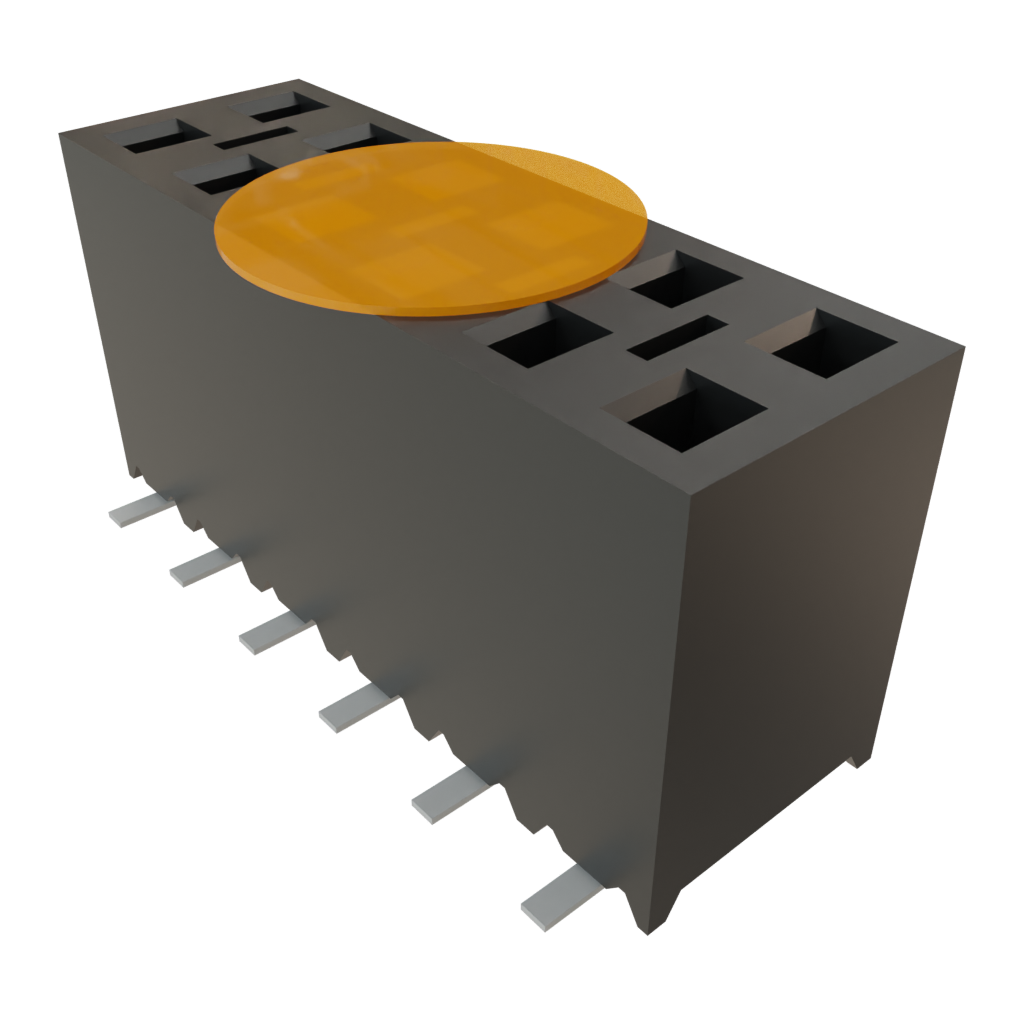 Samtec-SSM-106-F-DV-BE-K Piastre connettori e prese PCB Conn Socket Strip SKT 12 POS 2.54mm Solder ST Bottom Entry SMD Tube