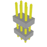 Conn Board Stacker HDR 6 POS 2mm Solder ST Top Entry Thru-Hole Bulk