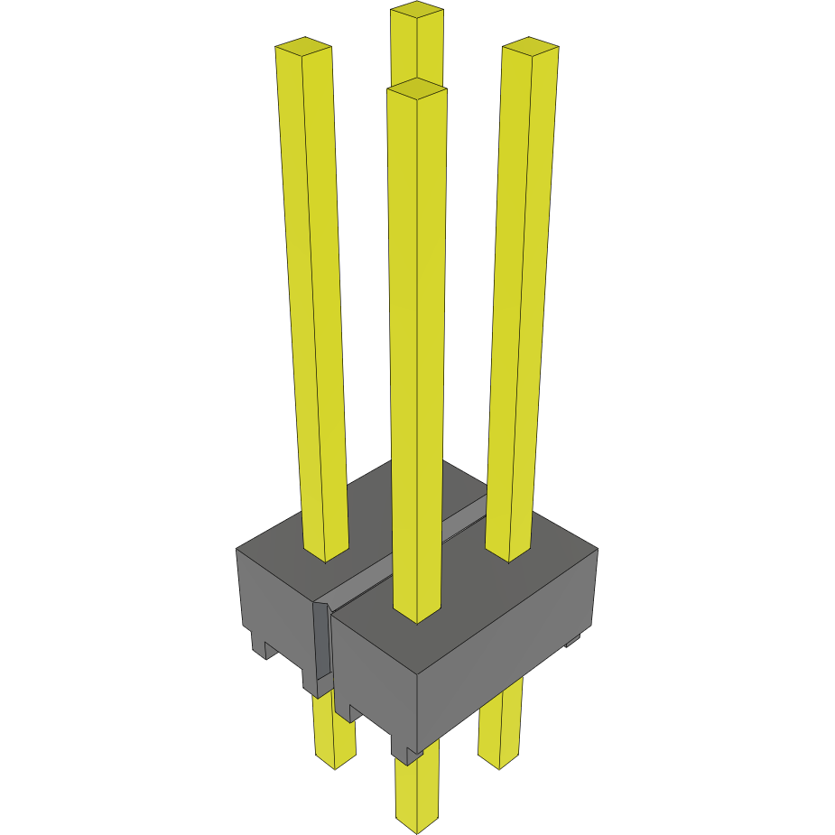 Samtec-MTSW-102-22-L-D-400 Piastre connettori e prese PCB Conn Unshrouded Header HDR 4 POS 2.54mm Solder ST Top Entry Thru-Hole Bulk