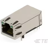 TE Connectivity-2489120-1 Raccordement téléphone et télécom Conn RJ-45 F 8 POS 1.015mm Solder RA Thru-Hole 16 Terminal 8 Port Cat 5e Box/Tray