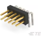 TE Connectivity-5-103326-5 Connector Headers and PCB Receptacles Conn Unshrouded Header HDR 10 POS 2.54mm Solder RA Side Entry Thru-Hole Tray