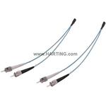 HARTING-33012410010007 Glasfaserkabel-Baugruppen Cable Assembly Fiber Optic 1m Duplex ST to Duplex ST 2 to 2 POS PL-PL