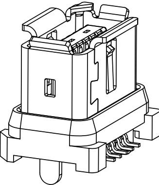 Amphenol Communications Solutions-ND9-BS24-00 电话及电信连接器 Conn IX Industrial RCP 10 POS 1mm Solder ST SMD 10 Terminal 1 Port ix Industrial™ Cat 6a T/R