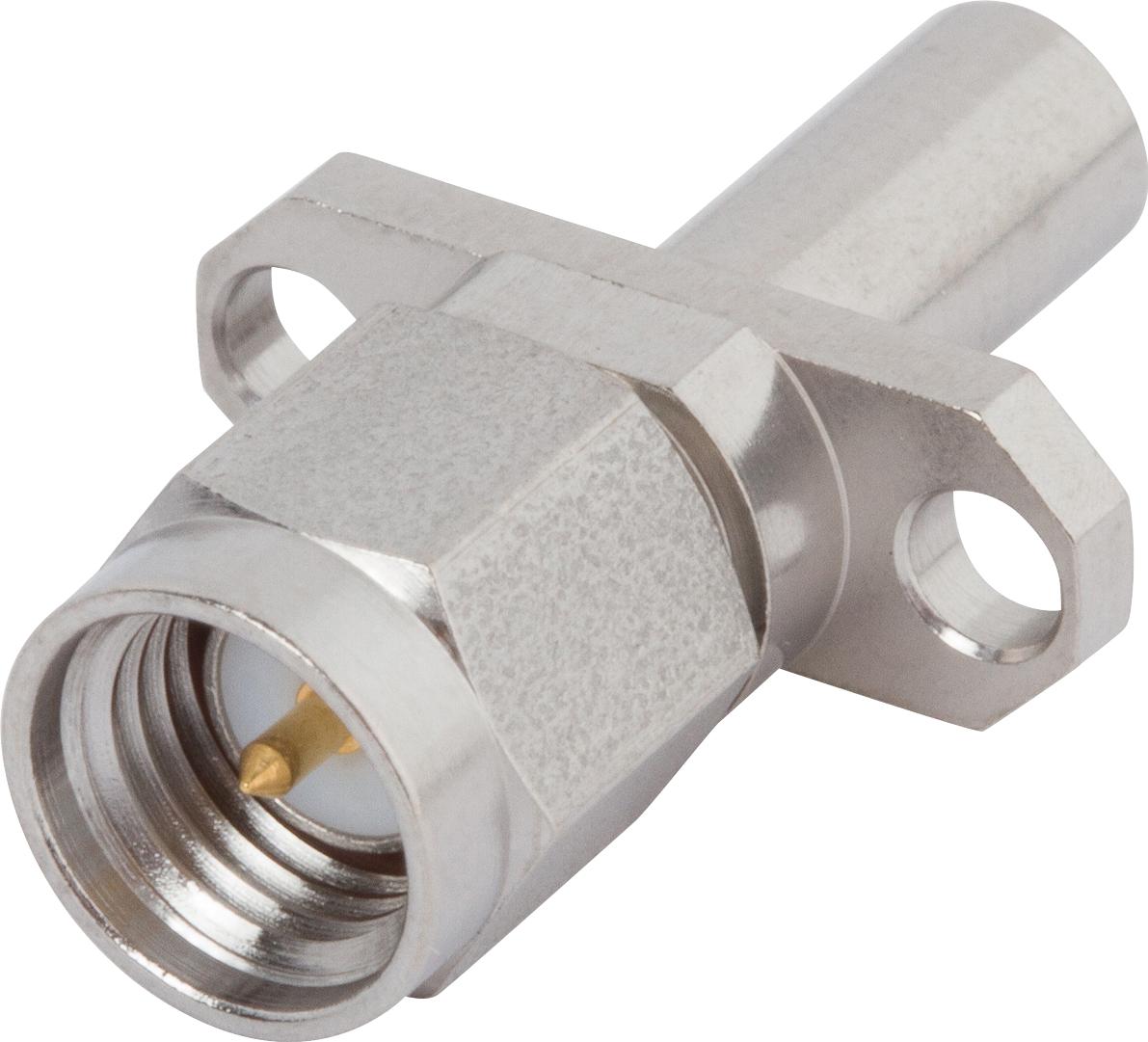 Amphenol SV Microwave-SF1189-6104 RF-Steckverbinder Conn SMA-BMZ Adapter 0Hz to 18GHz 50Ohm ST Flange Mount M/F Gold Over Nickel Tray