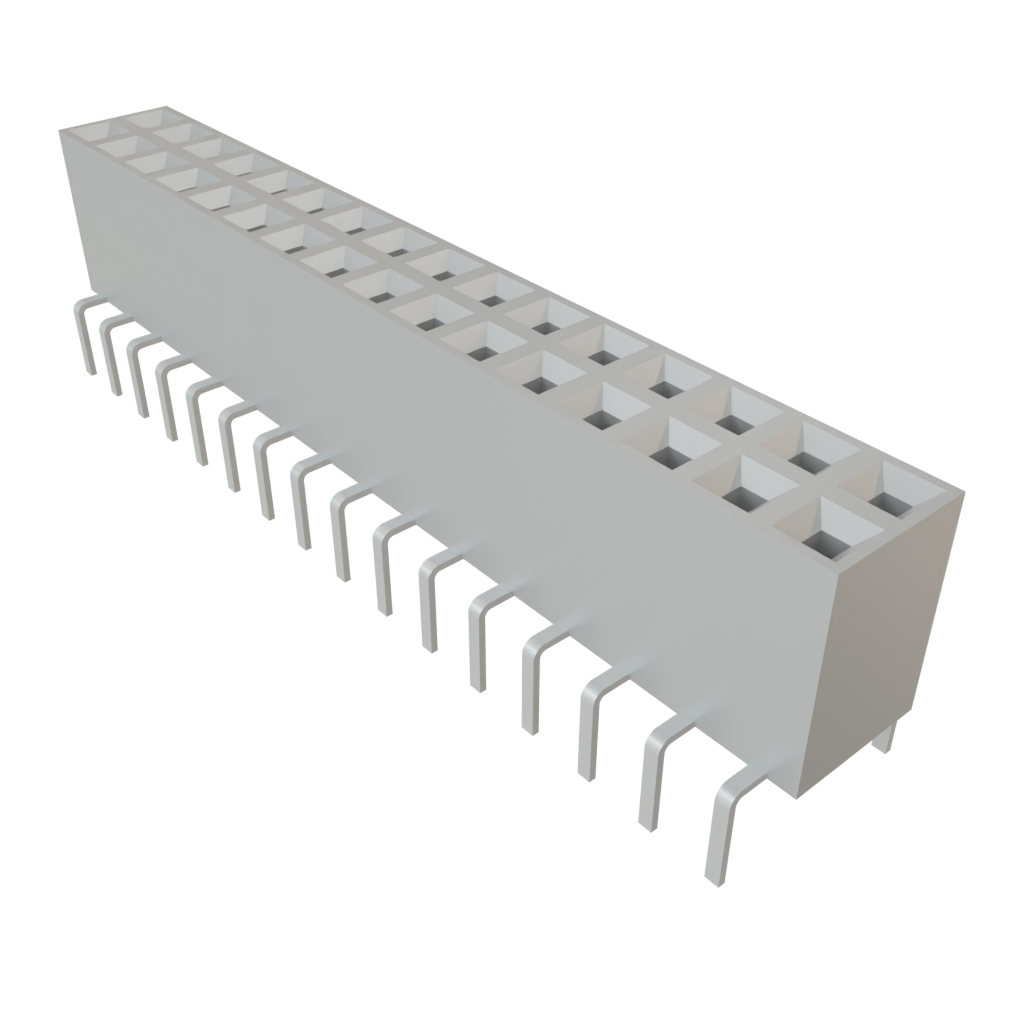 Samtec-BCS-116-F-D-PE Connector Headers and PCB Receptacles Conn Socket Strip SKT 32 POS 2.54mm Solder ST Top Entry Thru-Hole TIGER CLAW™ Tube