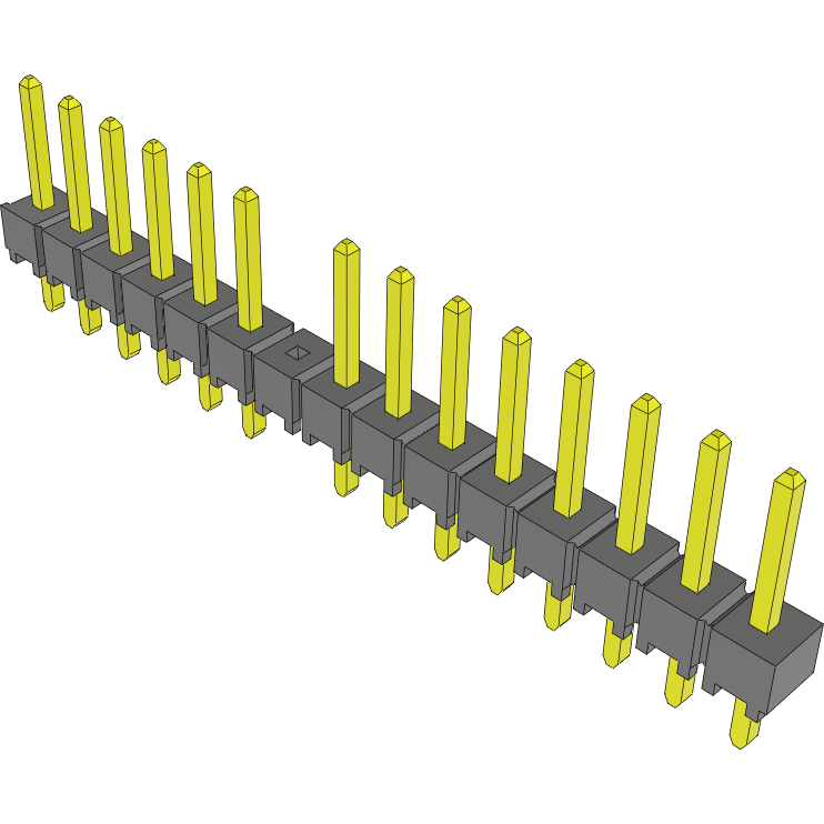 Samtec-TSW-115-07-G-S-009 Piastre connettori e prese PCB Conn Unshrouded Header HDR 15 POS 2.54mm Solder ST Top Entry Thru-Hole Bulk