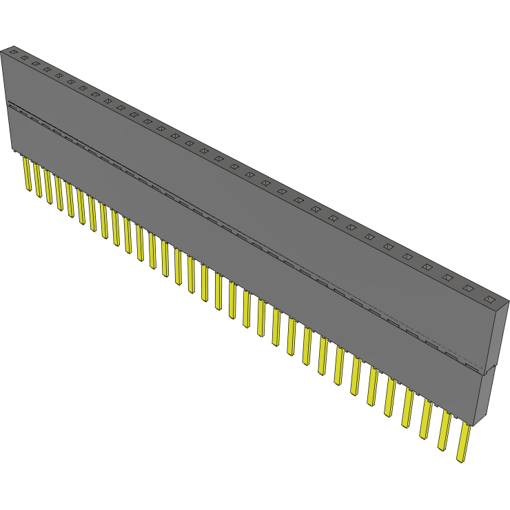 Samtec-ESW-132-34-G-S Steckverbinderleisten und Leiterplattenbuchsen Conn Elevated Socket SKT 32 POS 2.54mm Solder ST Top Entry Thru-Hole Tube