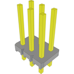 Conn Unshrouded Header HDR 6 POS 2.54mm Solder ST Top Entry Thru-Hole Bulk